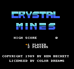 Crystal Mines (USA) (Unl) Title Screen